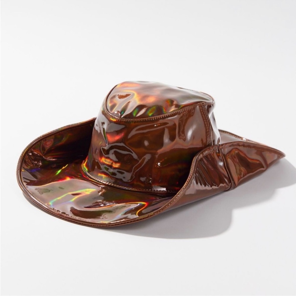 Holographic Brown Cowboy Hat